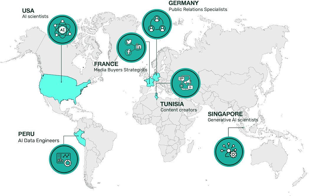 Carte du réseau mondial d'experts Euklydia